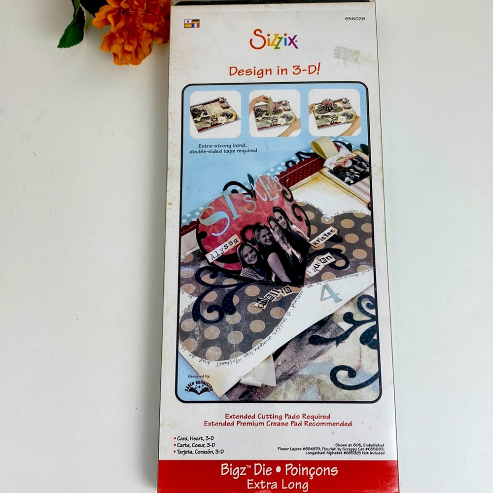 Sizzix 3-D heart card die XL Bigz die NEW!